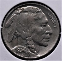 1934 D BUFFALO NICKEL AU