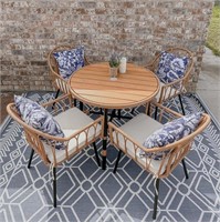 4 Pieces Outdoor Rattan Wicker Patio Dining Chairs