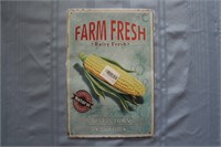 Retro Tin Sign: Farm Fresh Corn