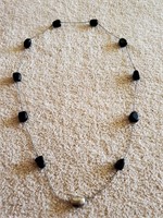76.8 Grams Sterling/Onyx Necklace