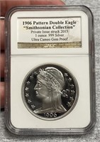 NGC Smithsonian Collection .999 Silver Dbl Eagle