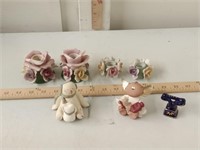 porcelain flower candleholders & more