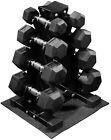 100LB Rubber Coated Hex Dumbbell Weight Set