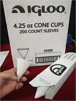 2,400 Cone Water Cups - Whole Case of 200 cup