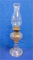 Antique Pedestal Glass Oil Lamp