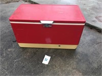 Nice Vintage Coleman Metal Case Cooler (28" W)