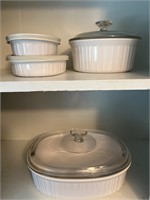 Corning ware lidded casseroles