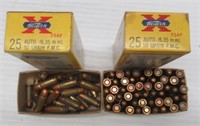 (78) Rounds of Western 25 auto 50 grain FMC