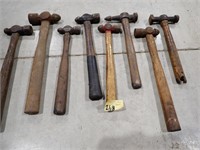 (8) Various Ball Peen Hammers & Others