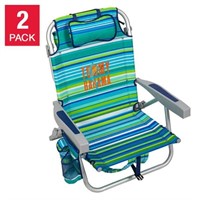 2-Pk Tommy Bahama Backpack Beach Chair