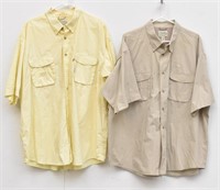 (2) Men's Cabela's 2XL SS Cotton Shirts