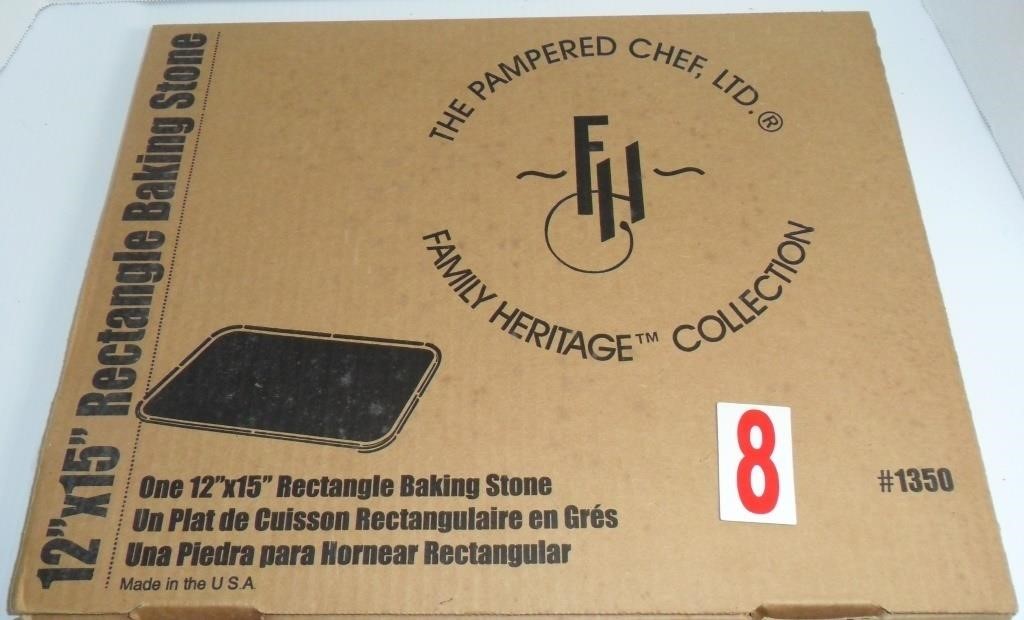 Pampered Chef Rectangular Stoneware Cooking Stone Cookie Sheet 12x15