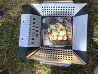 Stainless Steele grilling wok