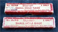 2 Starrett 829 D Small Hole Gauges In Box