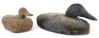 (2) Large Cork Duck Decoys