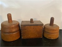 Antique wooden butter molds