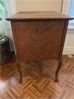 French Provisional Tiger Oak Sheet Music Cabinet