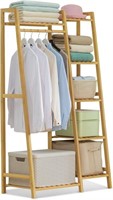 $161 Bamboo Clothing Rack with 5-Tier Storage