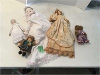 porcelain dolls, handmade doll, teddy