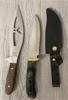 Throwing Knife & Hunting Knife w/ Sheath