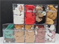 Lot of Beanie Babies in Display Cases