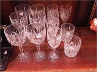 13 Marquis by Waterford glasses: six 9" high