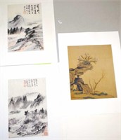 Four Japanese unframed prints