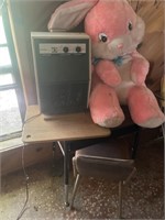 Vintage desk and chair with large cutting board /