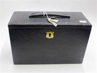 Edwardian leather covered writing box