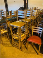 9 assorted subway steel frame chairs