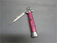 Red Milano Switchblade Knife