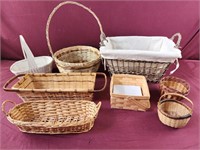 8 baskets assorted sizes