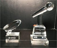 Crystal Awards- Rocket & Microphone