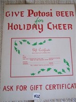 Give Potosi Beer for Holiday Cheer - Glass Framed