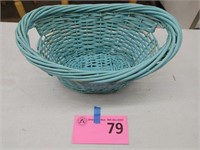 Blue Wicker Basket