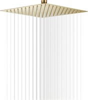 GGStudy 16 Sq Gold Shower Head, Ultra Thin