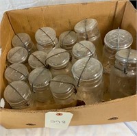 L298- Lot of 15 Clear Easy Seal Jars