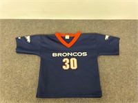 Broncos No. 30 Franklin Brand Kids Small Shirt