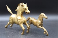 BRASS FOAL AND HORSE FIGURES