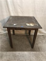 Wooden Table W/ Drawer (27"W x 27"D x 24"H)
