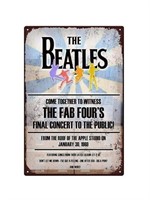 NEW! The Beatles Retro Metal Concert Poster Sign