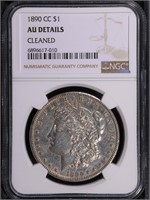 1890-CC $1 Morgan Dollar NGC AU details