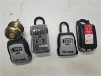 4 Master Lock realtor key lock boxes.