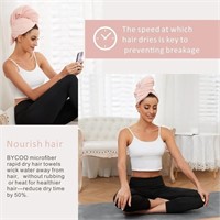 Microfiber Hair Towel Wrap for Women, Anti Frizz