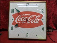 1963 Pam Coca Cola Advertising clock sign.