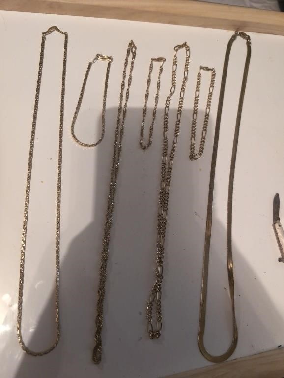 Gold plate necklaces and bracelets