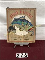 FISH HOUSE WOODEN SIGN