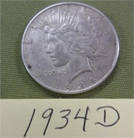 1934 D Peace Silver $