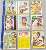 9 1960's Topps Baseball Star Cards