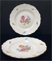 2 Meissen 1000 Jahre Porcelain Floral Plates 1929